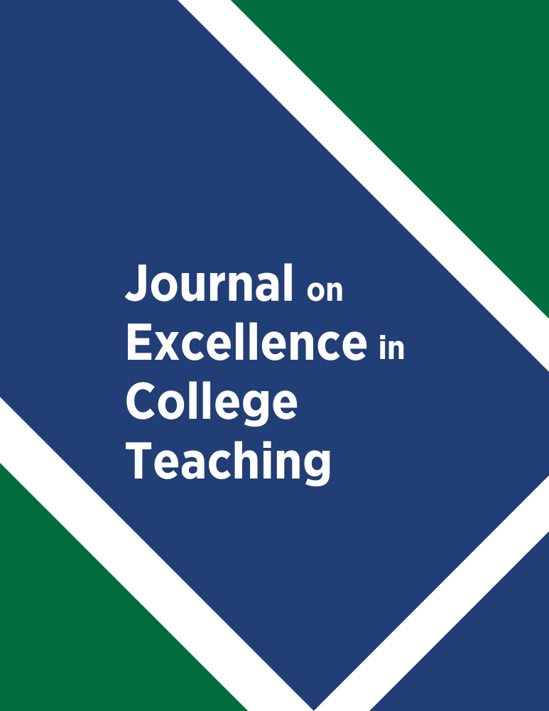 Journal on Excellence in College Teaching Cover